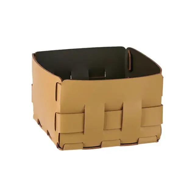 Colombo Adj Корзинка Mini Bottega, 19x19H13 см, цвет: горчичный/оливковый