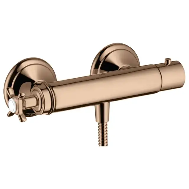 Axor Montreux Смеситель для душа, термостатический, настенный, цвет: полированное красное золото