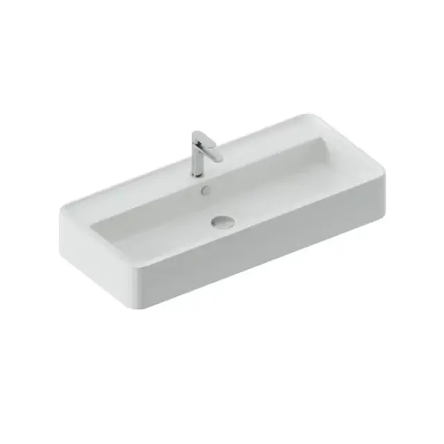 Artceram Rodolfo 100 Раковина накладная 100х45см., с 1 отв., без слив перелива, покр SANIGLAZE, цвет: белый