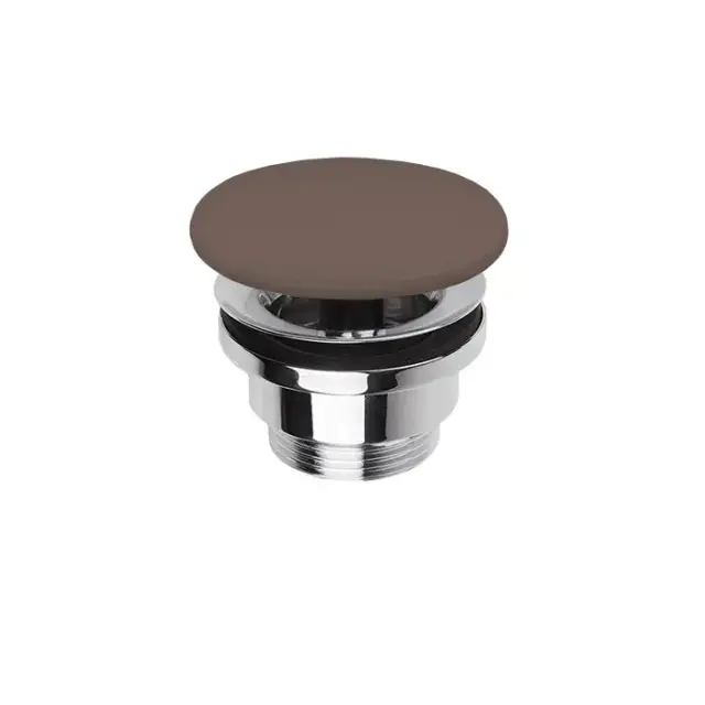 Simas Донный клапан, клик-клак, с керамической крышкой, цвет: Moka matt