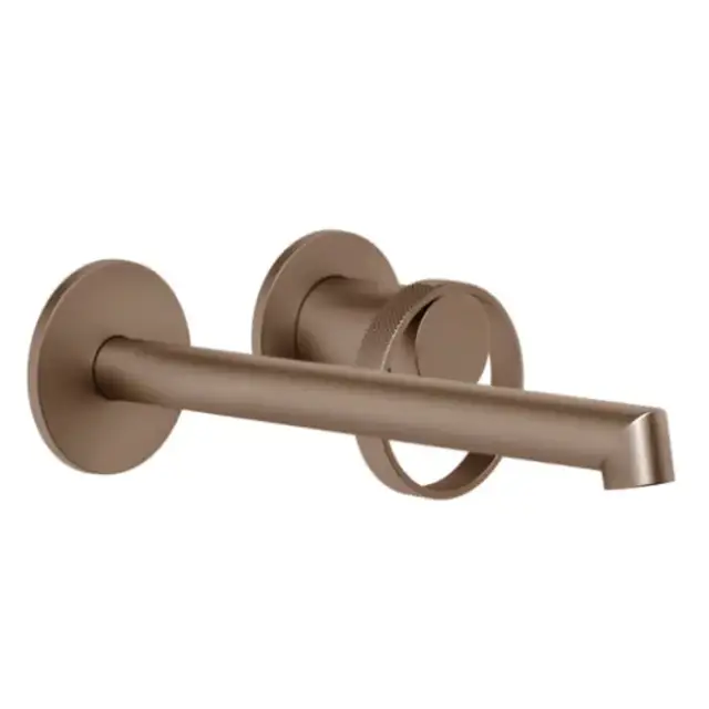 Gessi Anello Смеситель для раковины, настенный, цвет: Copper Brushed PVD