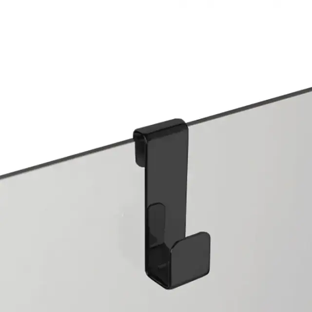 3SC APPY Крючок навесной на стекло, одинарный, цвет: черный матовый