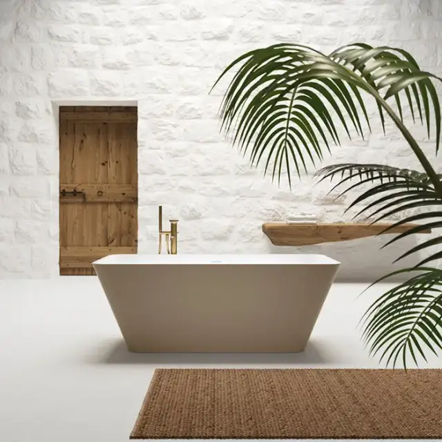 Gruppo Treesse Viva Ванна отдельностоящая 165х70см, из искусственного камня, цвет: белый