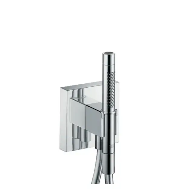 Axor Набор ручного душа: лейка с 2мя режимами, шланг 1,25 м, водорозетка, держатель лейки, цвет: хром (наружная часть)