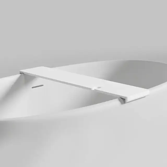 Salini Gabbiano Basic Полка для ванны 900х200х72 мм. установка на отдельностоящие ванны шириной до 870 мм, S-Stone, цвет: матовый белый