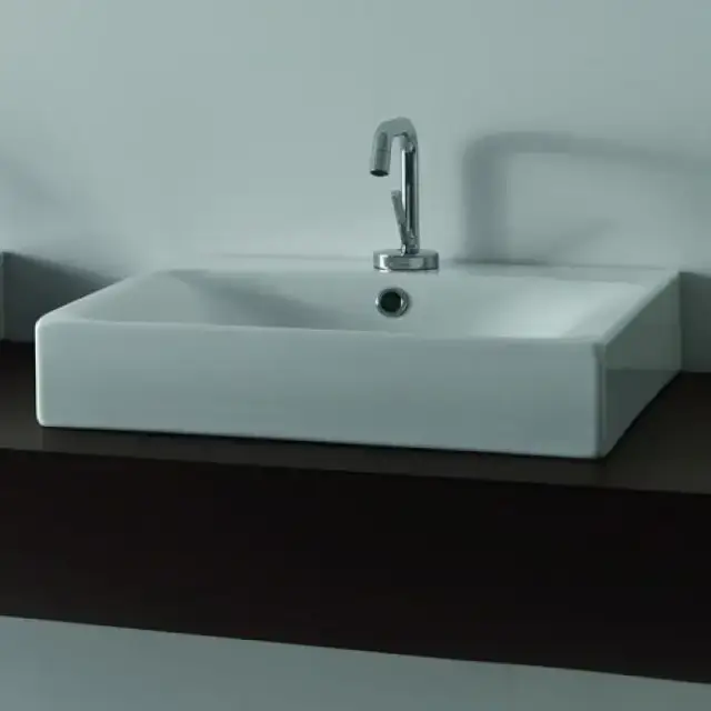 Kerasan Cento Раковина 50х45 см, 1 отв., подвесная/накладная, цвет: белый