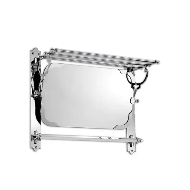 Devon&Devon Amelie Полочка для полотенец с откидным зеркалом, цвет: хром