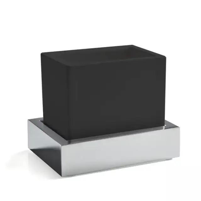 3SC SK 3.0 Стакан подвесной, композит Solid Surface, цвет: чёрный/хром