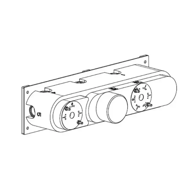 Carimali Встраиваемая часть термостатического смесителя на 5 положений