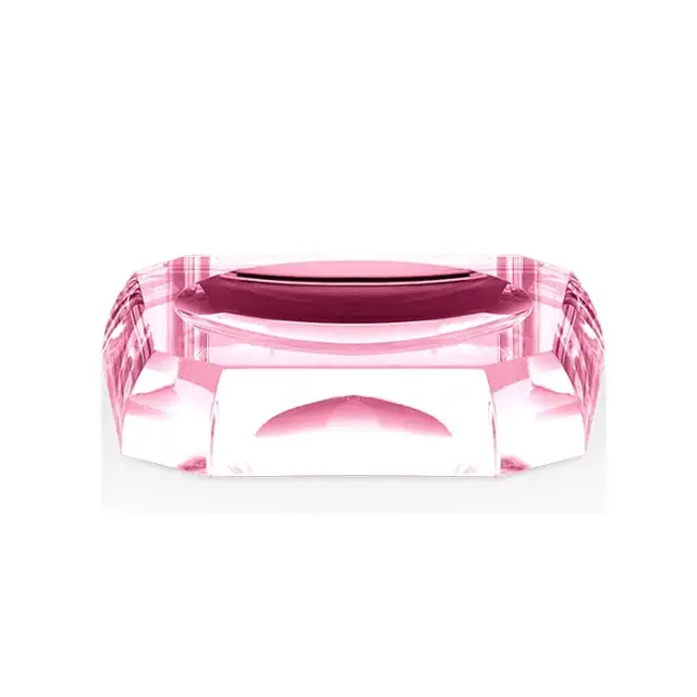 Decor Walther Kristall STS Мыльница настольная, цвет: хрусталь розовый