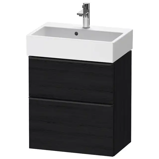 Duravit D-Neo Тумбочка подвесная компакт 58.4x37.2х62.5 см., раковина, 1 ящик, цвет: Black Oak