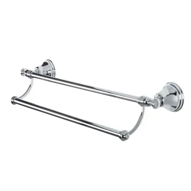 TW Harmony 012, полотенцедержатель двойной 58см, подвесной, цвет: хром