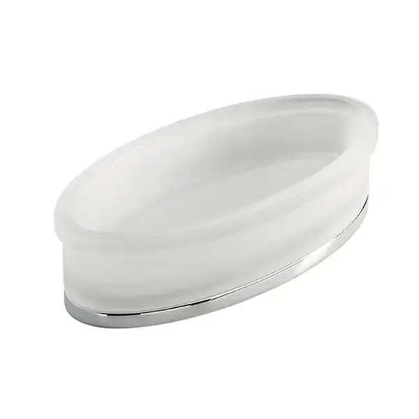 Colombo Land Корзинка для душевых принадлежностей, настольная, цвет: хром/матовое стекло