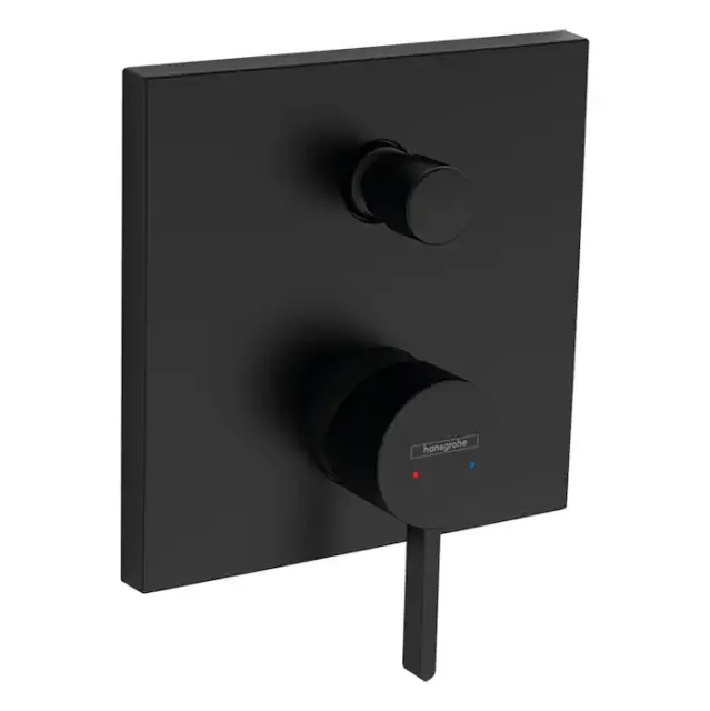 Hansgrohe Finoris Смеситель для душа, встраиваемый, с переключателем потоков на 2 положения, внешняя часть, цвет: черный матовый