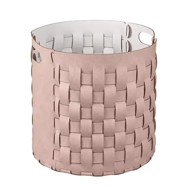 Colombo Adj Круглая корзина Bottega D40хH40см., напольная, цвет: пепельная роза/устричный