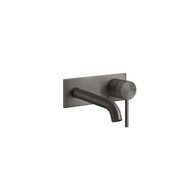 Gessi 316 Встраиваемый смеситель с изливом 147мм, внешняя часть, цвет: brushed black metal pvd