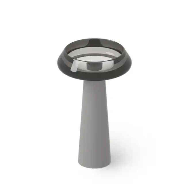 Dea Design Pedestal Basin Раковина 54.5x54.5х90см., напольная, без отв., Glasstech, прозрачная смола, цвет: Smoky Black R4