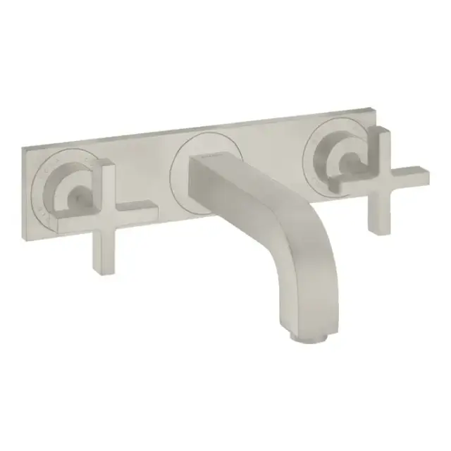 Axor Citterio Смеситель для раковины 226, встраиваемый, излив: 22.6см., с панелью, цвет: сталь