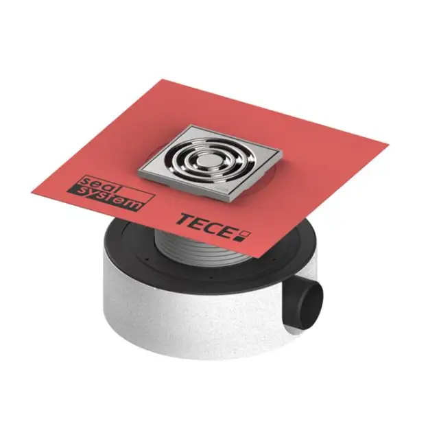 TECE Трап TECEdrainpoint низкий гориз. S114, со звукоизоляцией и предустановленной манжетой Seal System