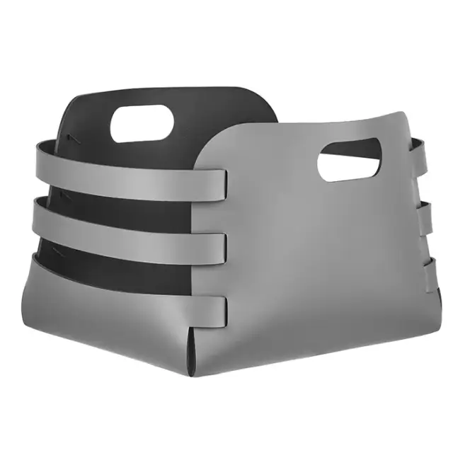 Colombo Adj Корзина Riga 27x36хH25см., настольная, цвет: серый/черный