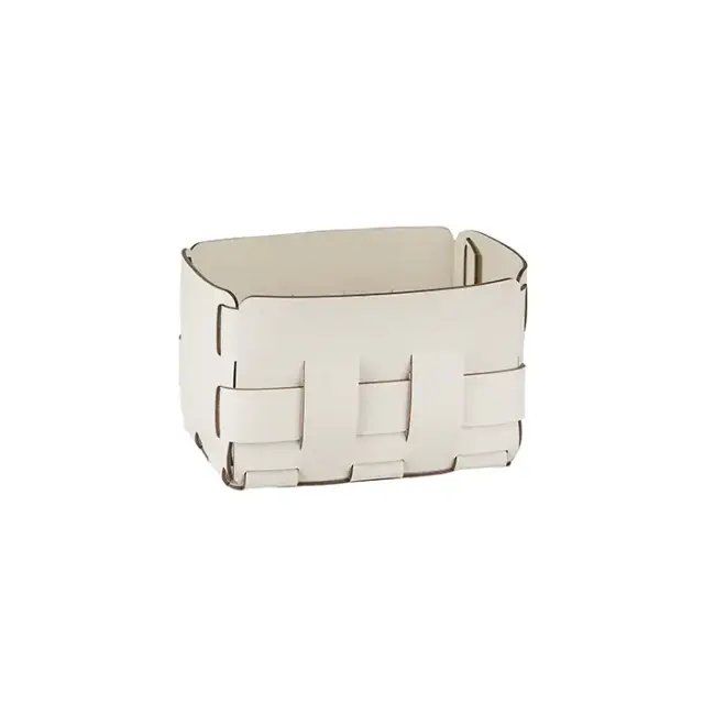 Colombo Adj Корзинка Mini Bottega, 12x19H13 см, цвет: белый/панна котта