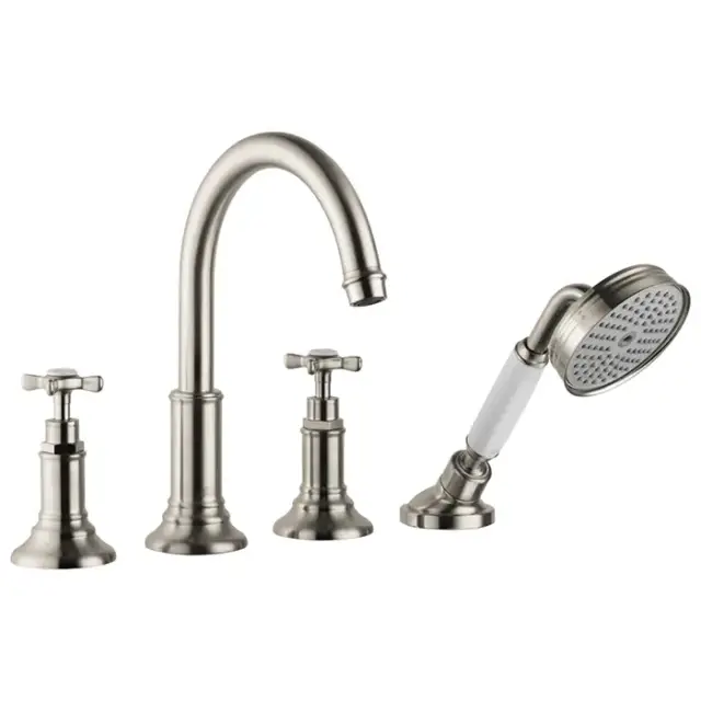 Axor Montreux Смеситель на край ванны, на 4 отв., внешняя часть, цвет: никель шлифованный