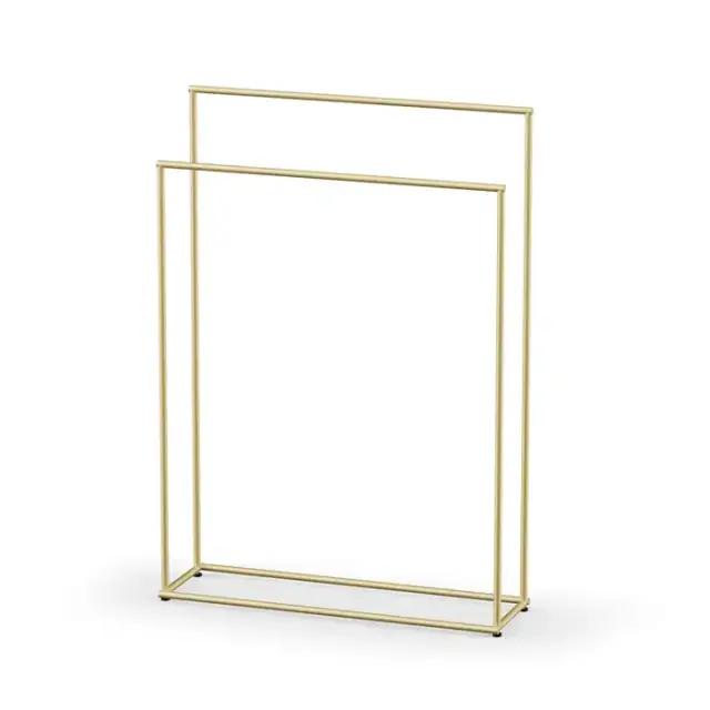 Decor Walther Mikado Полотенцедержатель 86см., напольный, двойной, цвет: латуный матовый