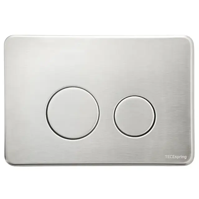 TECEspring Панель смыва для унитаза, сатин, с покрытием против отпечатков пальцев, металлическая, цвет: нержавеющая сталь