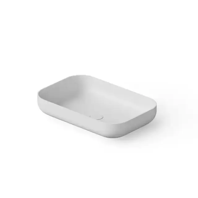 Dea Design Washbasins Раковина 58х38х12см., накладная, без отв., Solid Surface, цвет: White №18