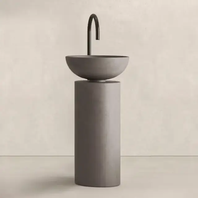 Noorth milldue edition SABA 45 Раковина напольная Ø45x90см, слив в пол, без отв., цвет: Antracite