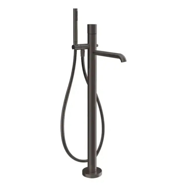 Gessi Habito Diamantato Смеситель для ванны, напольный, цвет: Black Metal Brushed PVD