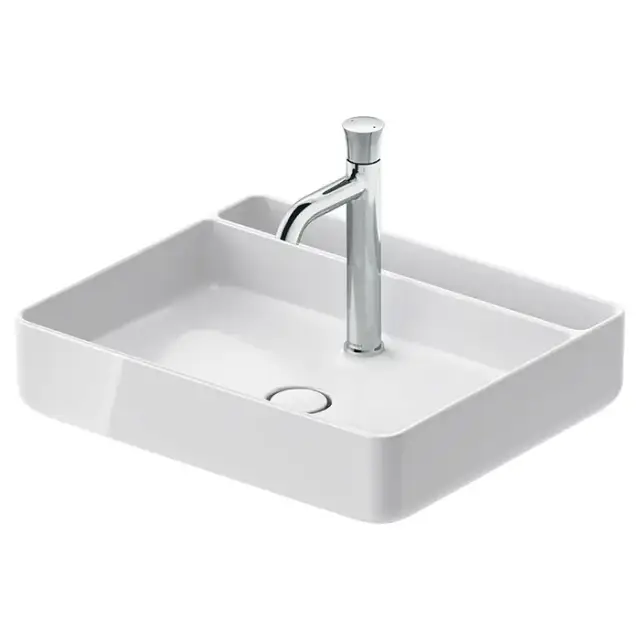 Duravit Bento Starck Box Раковина накладная 55х46см, с 1 отв., HygieneGlaze, цвет: белый глянцевый