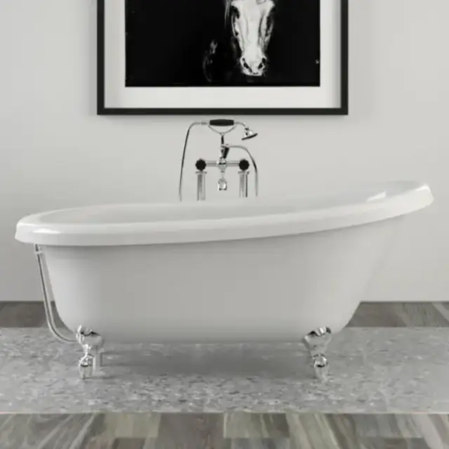 KNIEF Slipper Ванна отдельностоящая 151.5х72.5хh78.5/57см,с 4-мя бронзовыми ножками