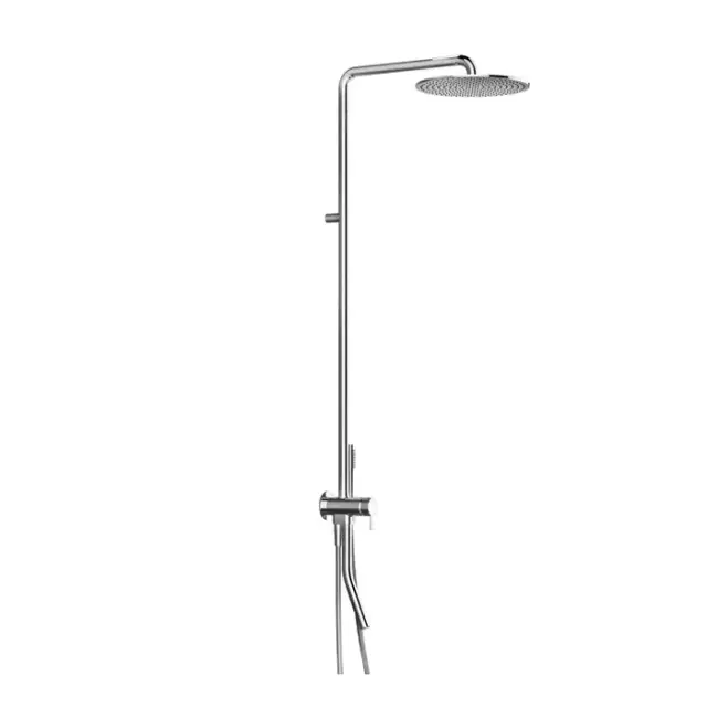 Fantini Nostromo Душевая стойка, со  смесителем для душа, встраиваемый, на 2 выхода, (наружняя часть), с верхним душем 30см, цвет: хром