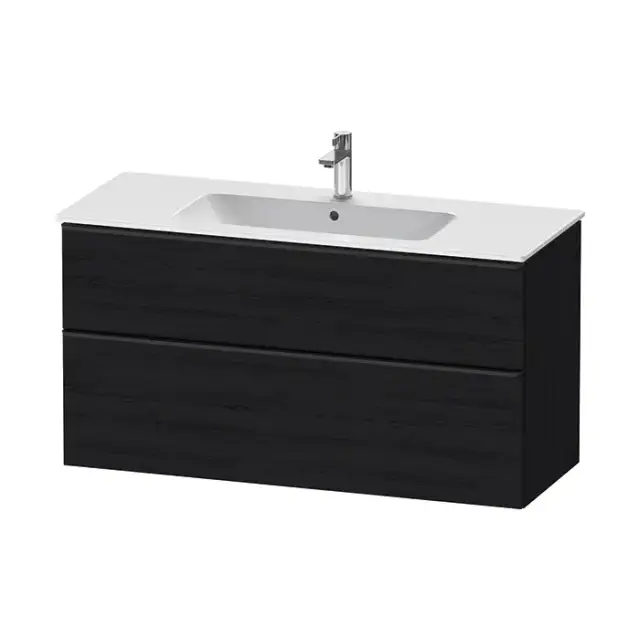 Duravit D-Neo Тумбочка подвесная 121х46.2x62.5см., раковина, 1 ящик цвет: Black Oak