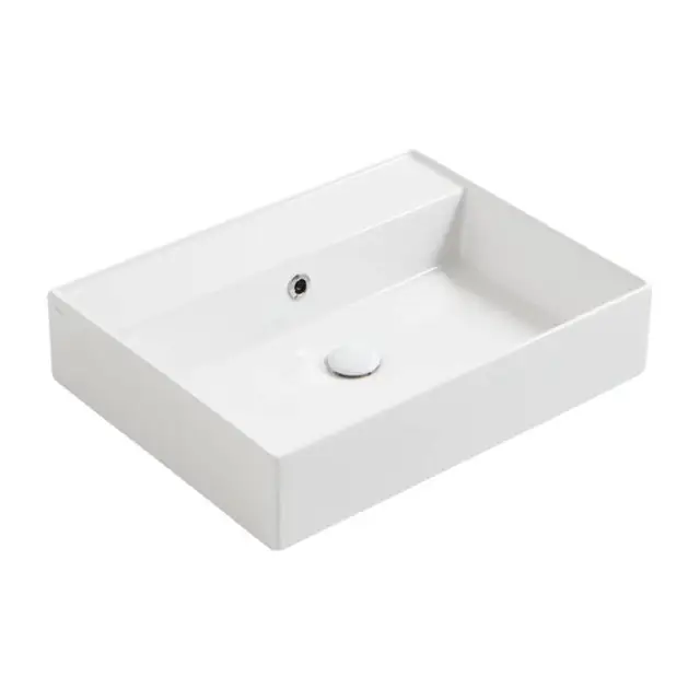 Simas Agile Раковина подвесная/накладная 61х46 см, без отв., подвесная, с переливом, цвет: белый