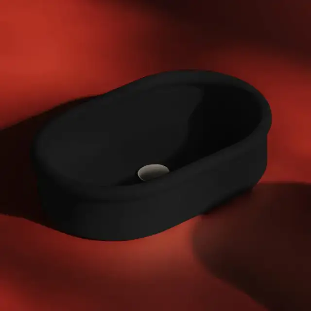 Artceram Brera Раковина накладная 60x40 см, цвет: черный матовый