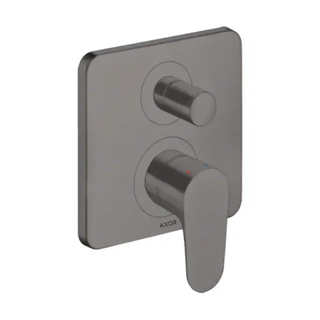 Axor Citterio M Смеситель для ванны, встраиваемый, с переключателем на 2 потока, с защитой, цвет: шлифованный черный хром