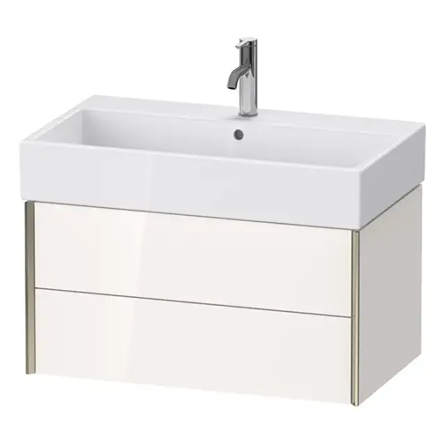 Duravit XViu Тумба подвесная 78.4x45.4x39.7см, с раковиной, 2 ящика, цвет: белый глянцевый/champagne matt