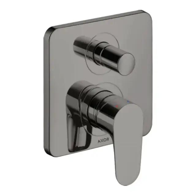 Axor Citterio M Смеситель для ванны, встраиваемый, с переключателем на 2 потока, с защитой, цвет: полированный черный хром