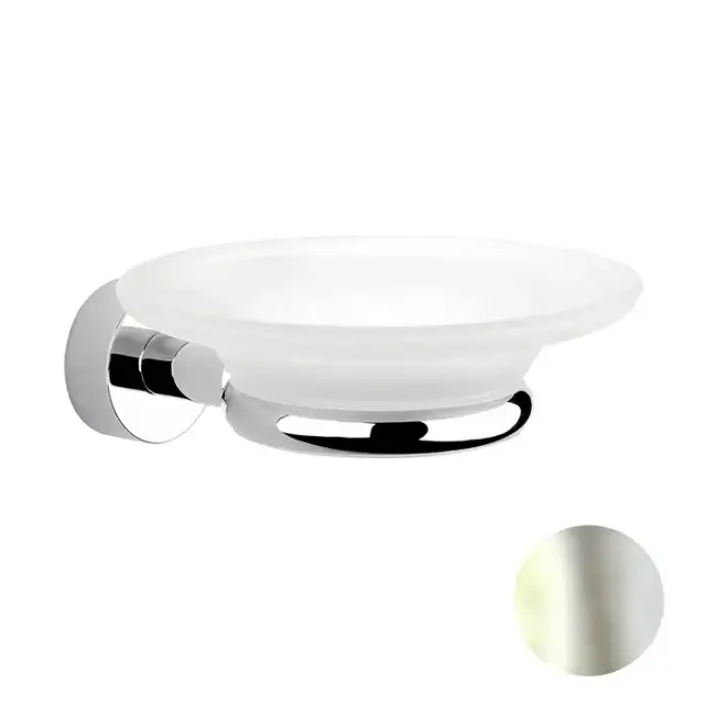 Nicolazzi Accessori Мыльница подвесная, цвет: никель блестящий/белый