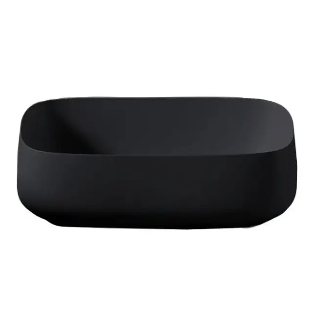 Artceram Cognac Раковина накладная Quadro 56x41 см, saniglaze, цвет: черный матовый