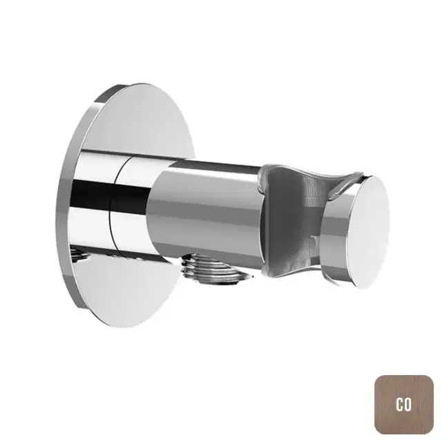 Almar Round Душевое подключение с держателем круглое, кругл. отражатель, цвет: Copper Brushed PVD