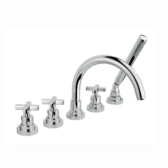 Nicolazzi M.Croce Смеситель на борт ванны на 5 отверстия, с ручным душем, излив:  цвет: 218мм, хром