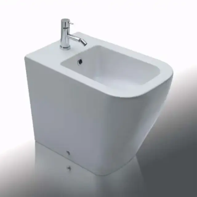 Globo Stone Биде напольное пристенное 52х36см, c 1 отв.под смеситель, системой скрытого крепежа, цвет: белый