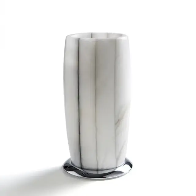 3SC Rigato Стакан настольный d8хh15 см, цвет: никель