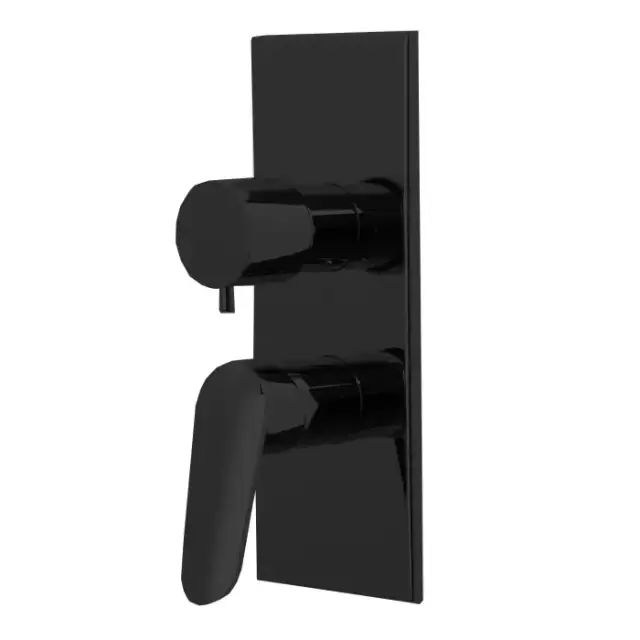 Fima Carlo Frattini Spot F3009X6NS Встраиваемый смеситель на 2/3 источника, металлическая пластина, внешняя часть, цвет: чёрный матовый