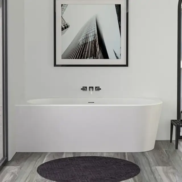 Knief Wall Corner R Ванна акриловая угловая в левый угол 180х80х60см, щелевой перелив, цвет: белый