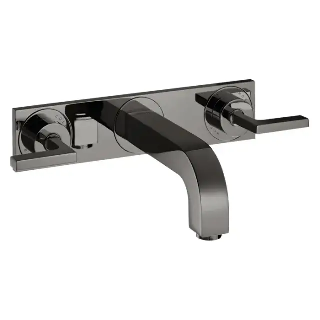 Axor Citterio Смеситель для раковины 226, встраиваемый, излив: 22.6см., ручка: рычаг, с панелью, цвет: полированный черный хром