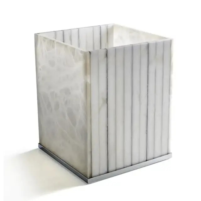 3SC Rigato Урна 20хh25х20 см, цвет: никель сатинированный полированный